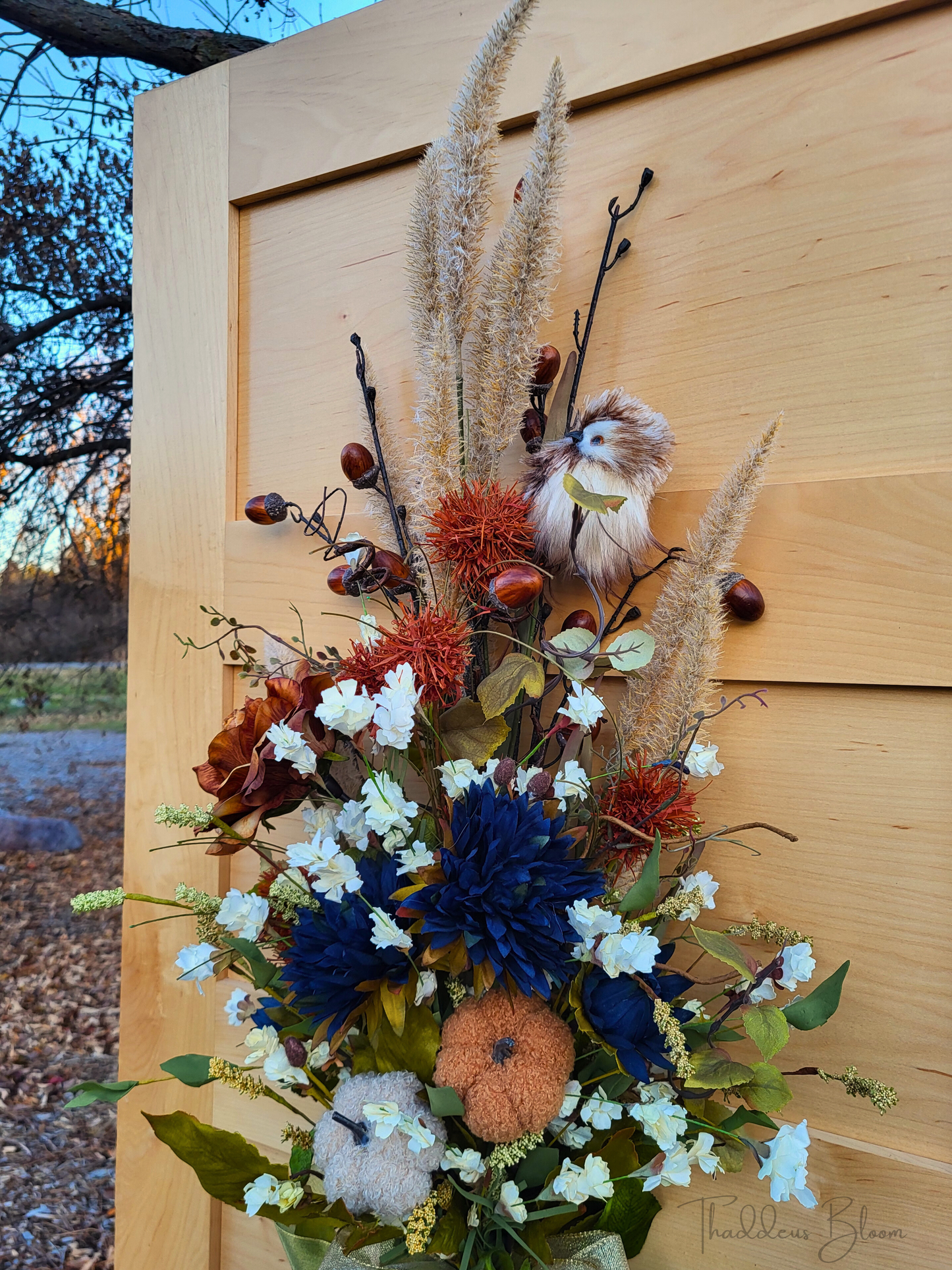 'Pumpkins & Popcorn' Rustic Hanging Bouquet